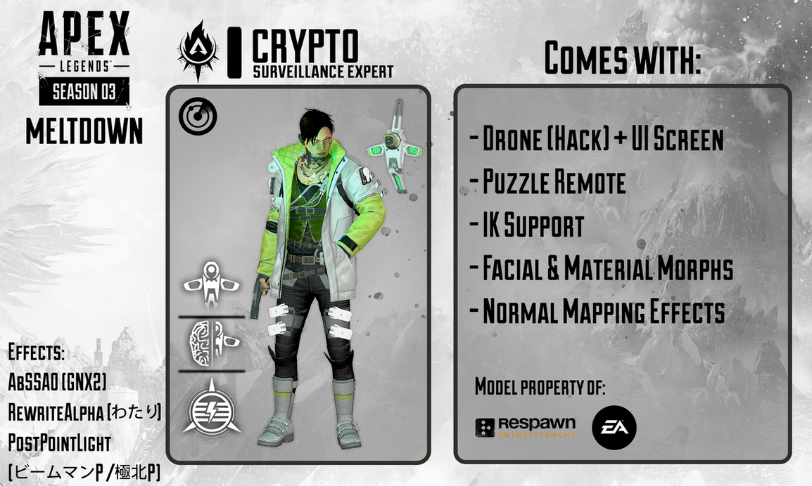 [MMD|Apex Legends] Crypto (Tae Joon Park) DL+