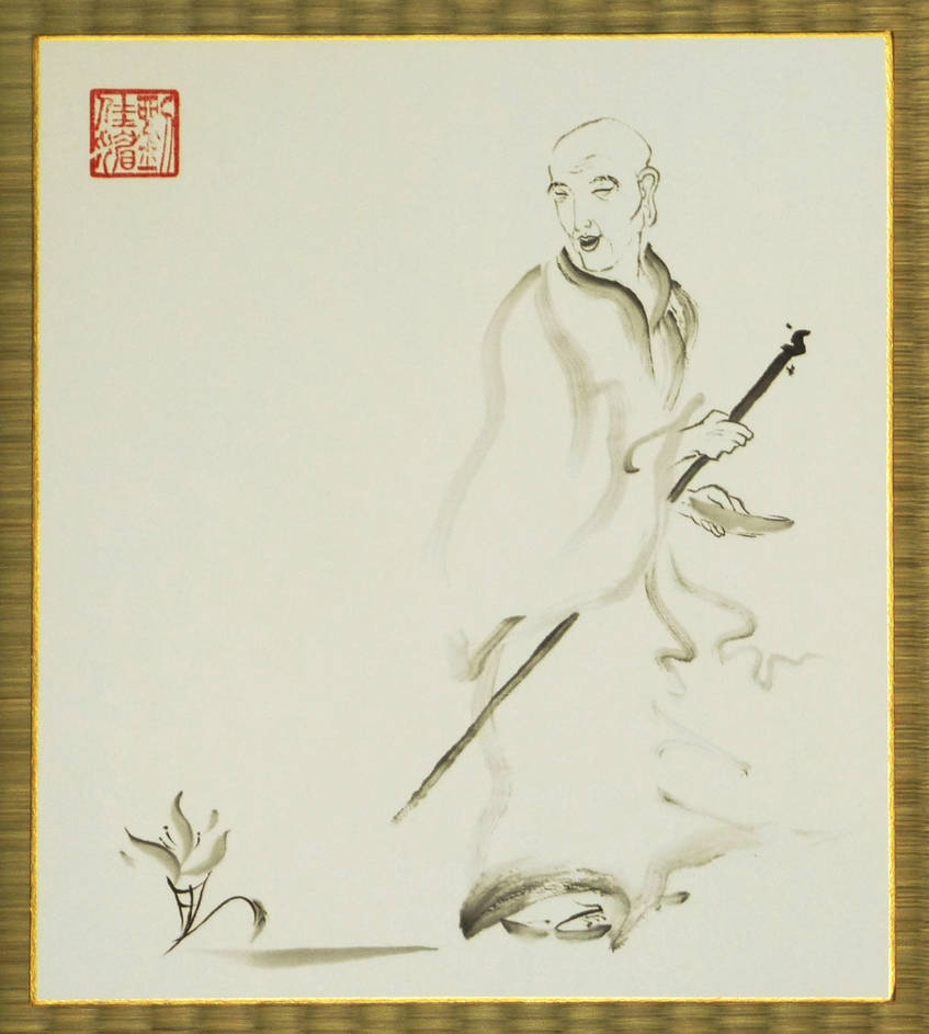 Дзен поэзия. Монах рёкан. Рёкан поэт. Нихонга японская живопись. Инок рёкан.