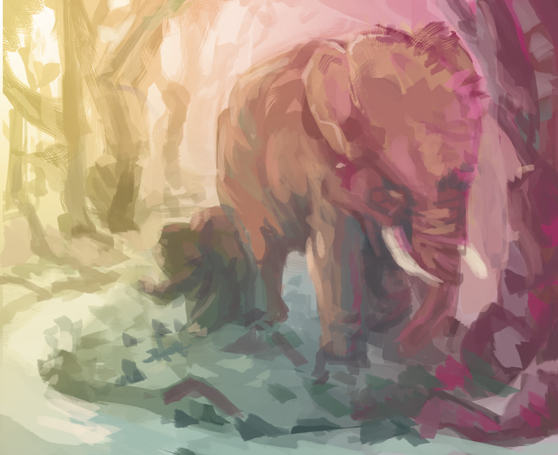 Speedpainting elephants