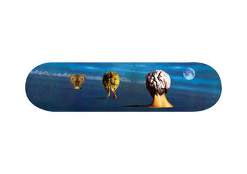 Gala Cloud Head Surreal Skate Deck Design