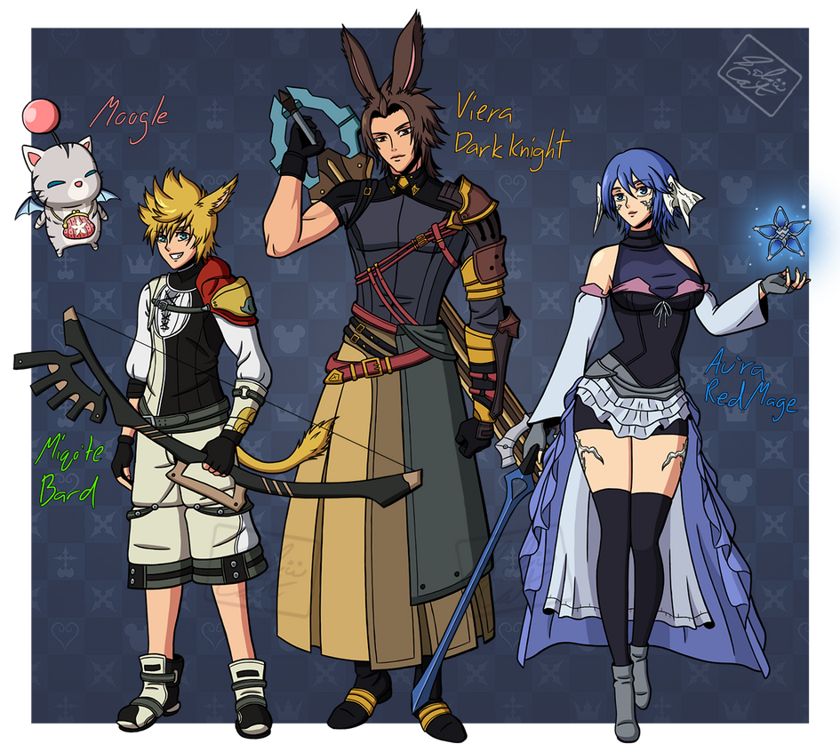 FFXIV x KH Wayfinder Trio by SabiCat13 on DeviantArt
