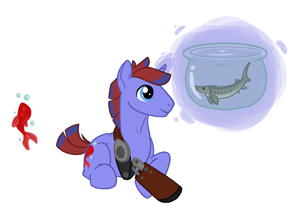 Deviantart Mlp Fish A Pony and his pet Fish by PaperCutPony on DeviantArt
