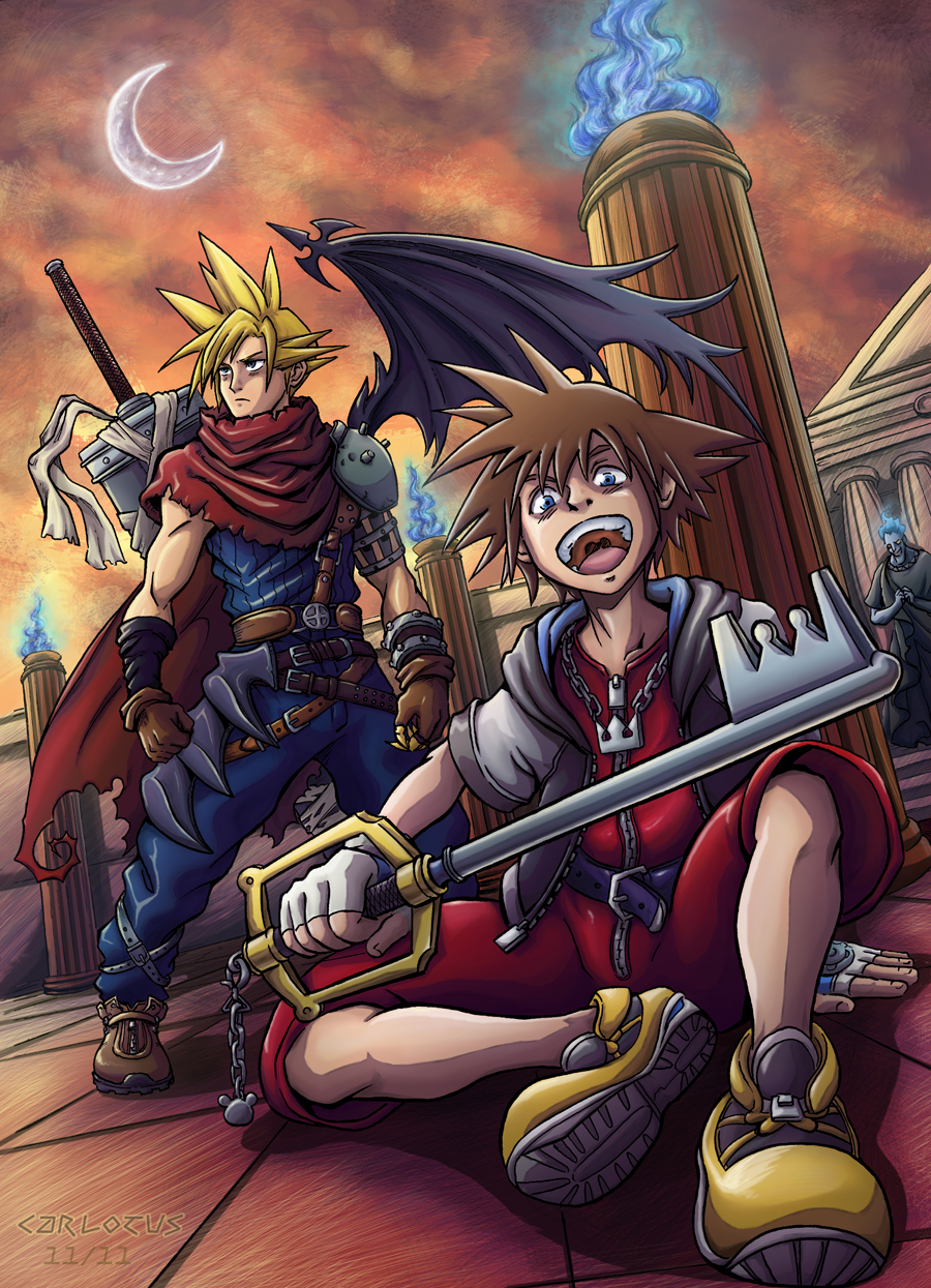 Kingdom Hearts Fanart Sora and Cloud