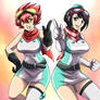 Dan (female version) and Kanan from Digimon
