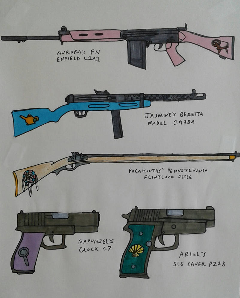 Custom Guns - Disney Princesses Part 2 by BelldandyLover91 on DeviantArt