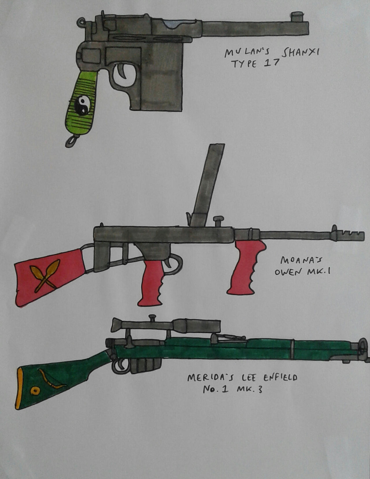 Custom Guns - Disney Princesses Part 3 by BelldandyLover91 on DeviantArt