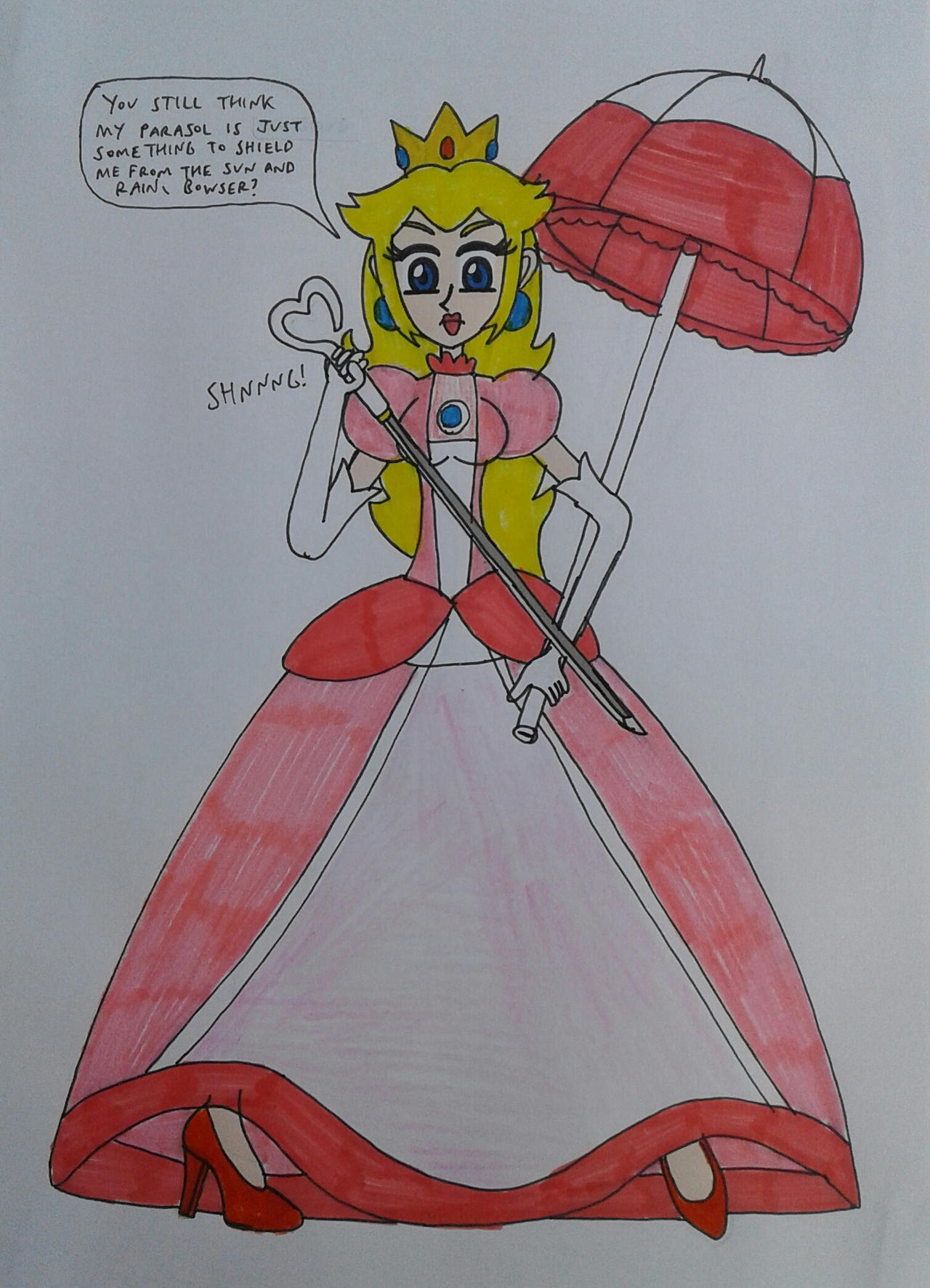 Princess Peach's Hidden Sword by BelldandyLover91 on DeviantArt Princess Peach's Hidden Sword by BelldandyLover91 on DeviantArt