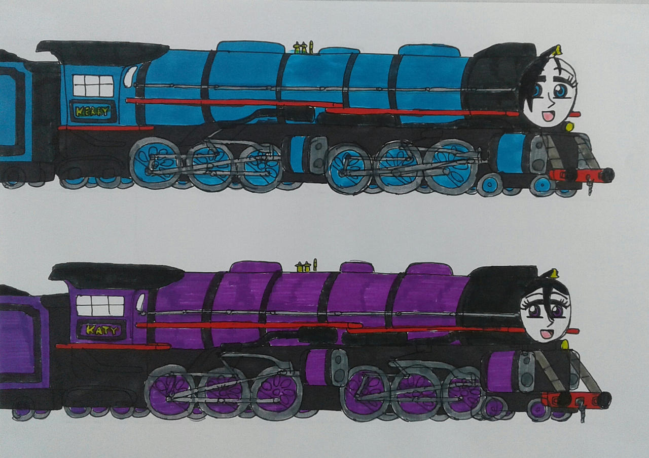 Kerry and Katy the Giantess Sister Engines by BelldandyLover91 on