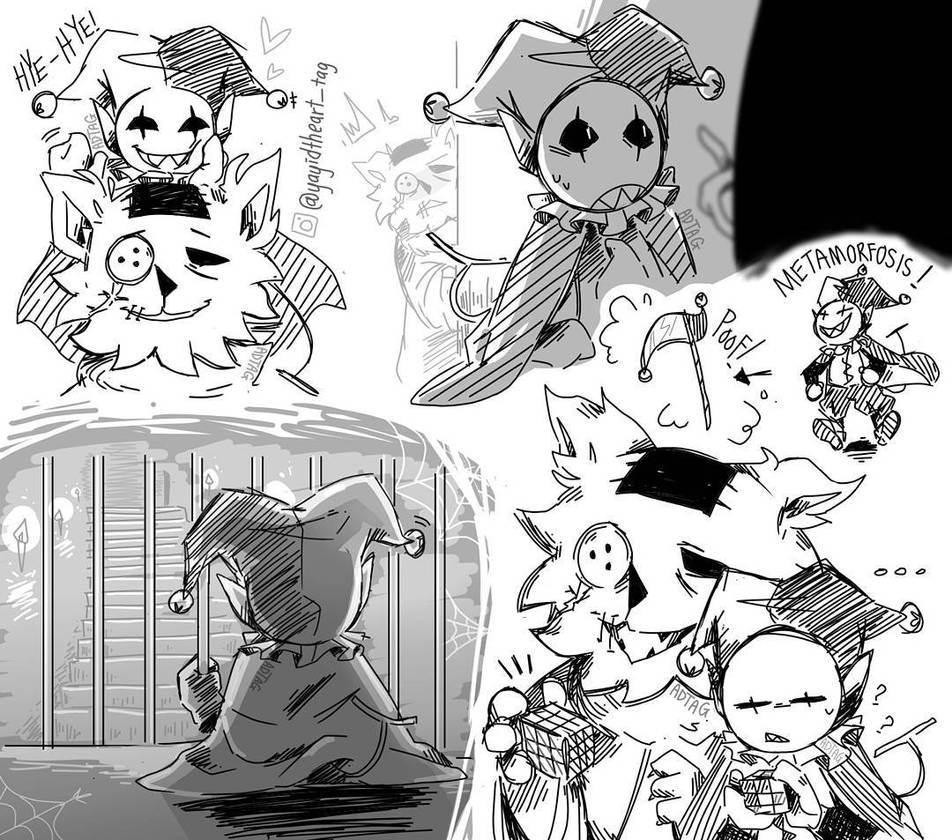Deltarune Jevil and Seam - Doodles by ADTAG on DeviantArt