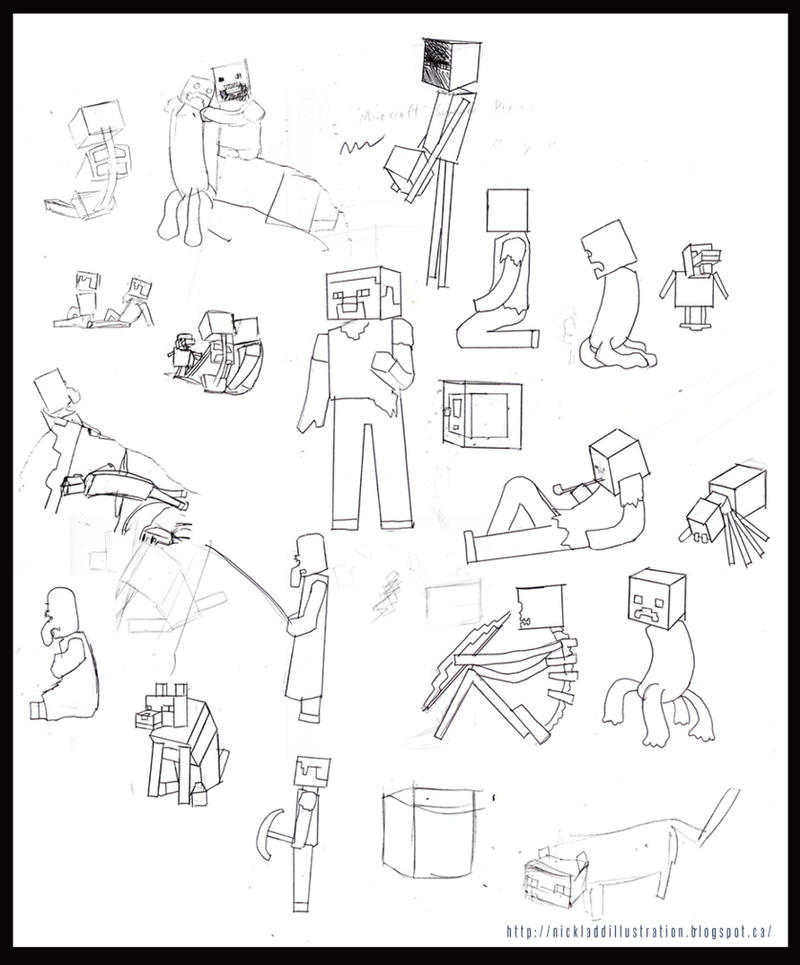 Minecraft Grande Jatte Development Sketches by Suntro on DeviantArt
