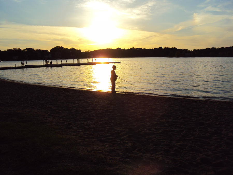 Young Child Fishing