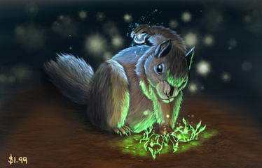 Squirrel doing magic stuff