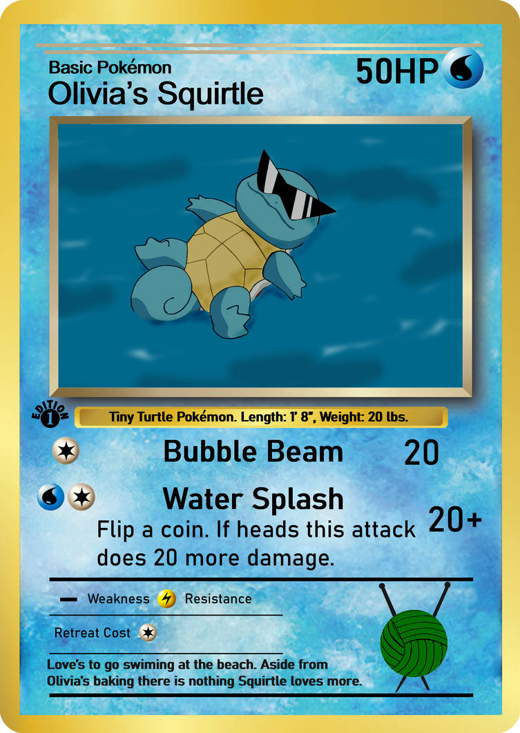 Pokemon Squirtle Card by CaptainTyco on DeviantArt