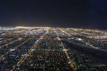 Los Angeles - Plane view night