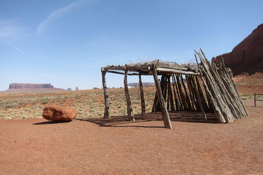 Desert - Monument Valley, wood house