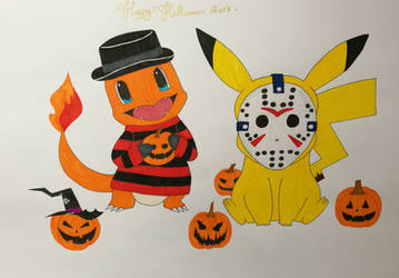 Halloween  Pikachu And Charmander