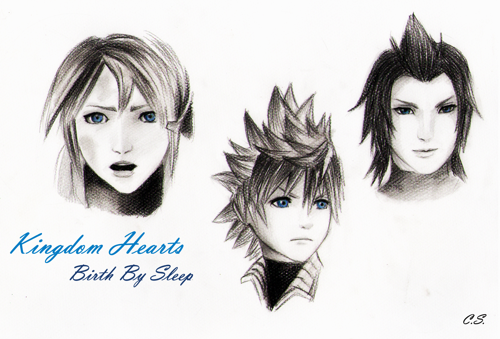 Aqua, Ventus and Terra sketch! :)