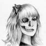 Hayley Williams (half skull half face)