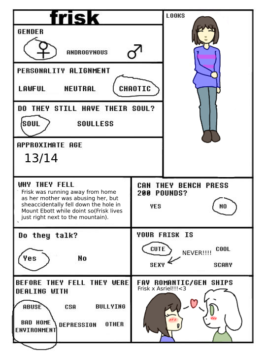 Frisk Example Frisk template by HazelStone24563 on DeviantArt