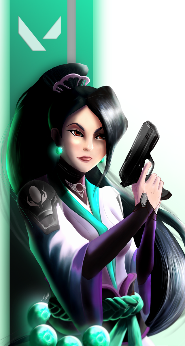 Black Long Hair Sage With Gun HD Valorant Wallpapers, HD Wallpapers