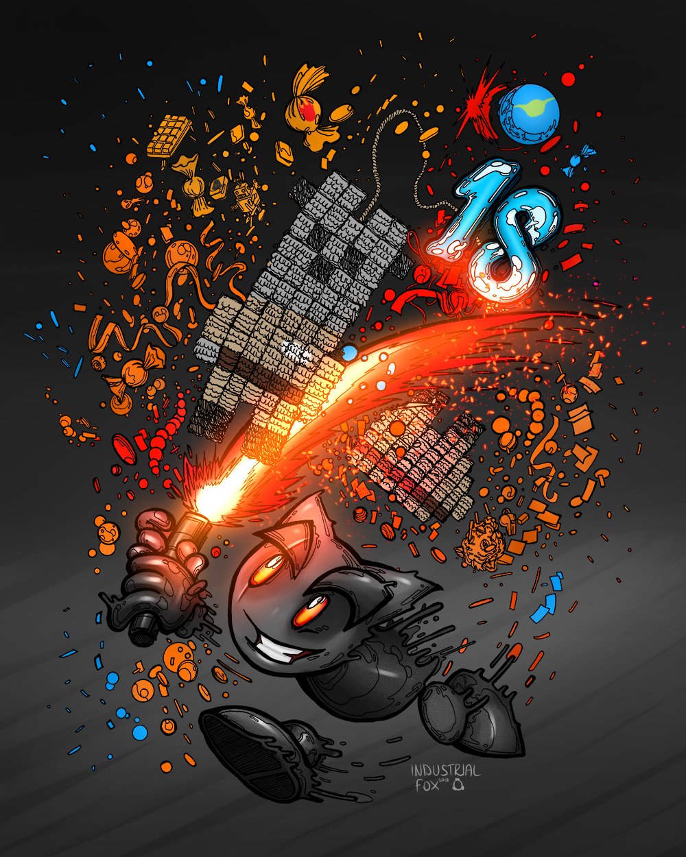 Happy birthday Deviantart! (and me!) by Industrialfox