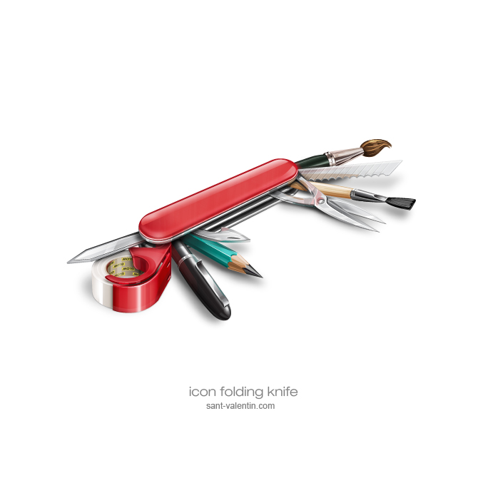 icon folding knife by st-valentin