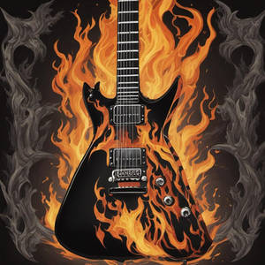 Gibson Explorer Altered design 7 String Flames