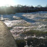 Foamy Waves Through Dam