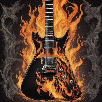 Gibson Explorer Altered Design 7 String In Flames