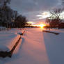 Snow Frozen Sunset