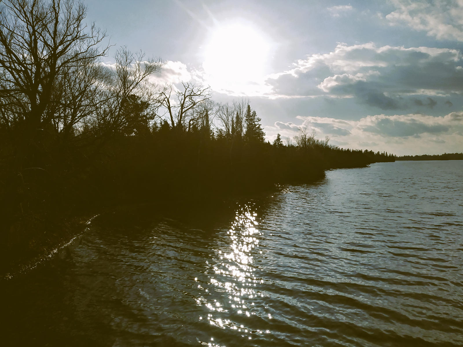 Sunlight Lake Glare - Mid Autumn