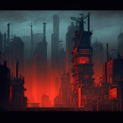 Cyberpunk Industrial City 2