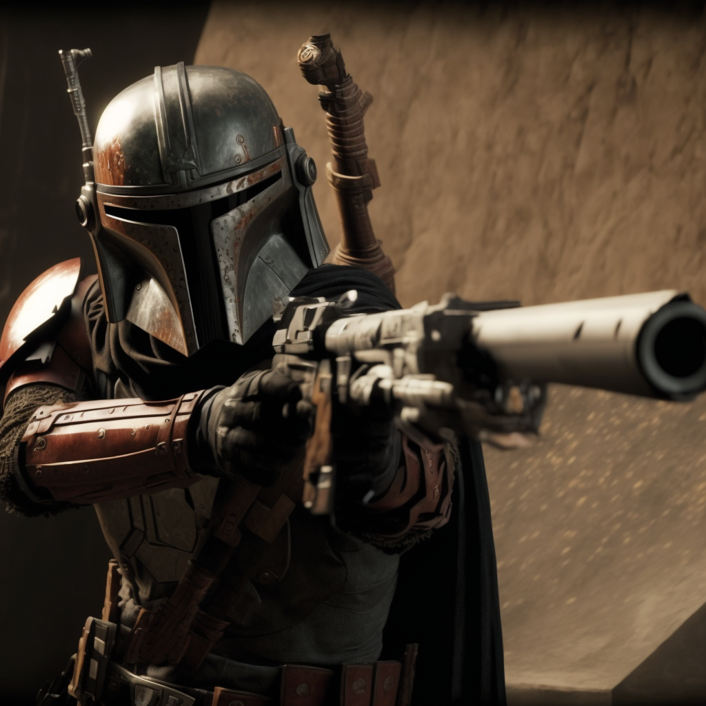 Mando Rifles Crossed Mando Action Shot 2 by theluridphoenix on DeviantArt