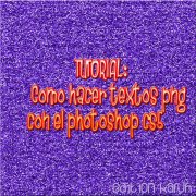 Como hacer un texto png en el photoshop