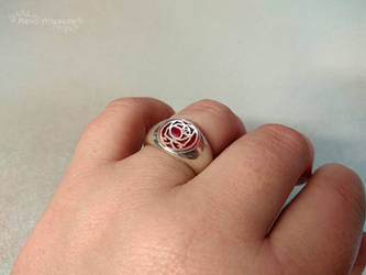 Revolutionary girl Utena Rose ring Cosplay, silver