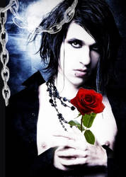 Rob Vitacca with a rose
