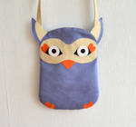 Purple Suede Owl Bag by vannesdesigns