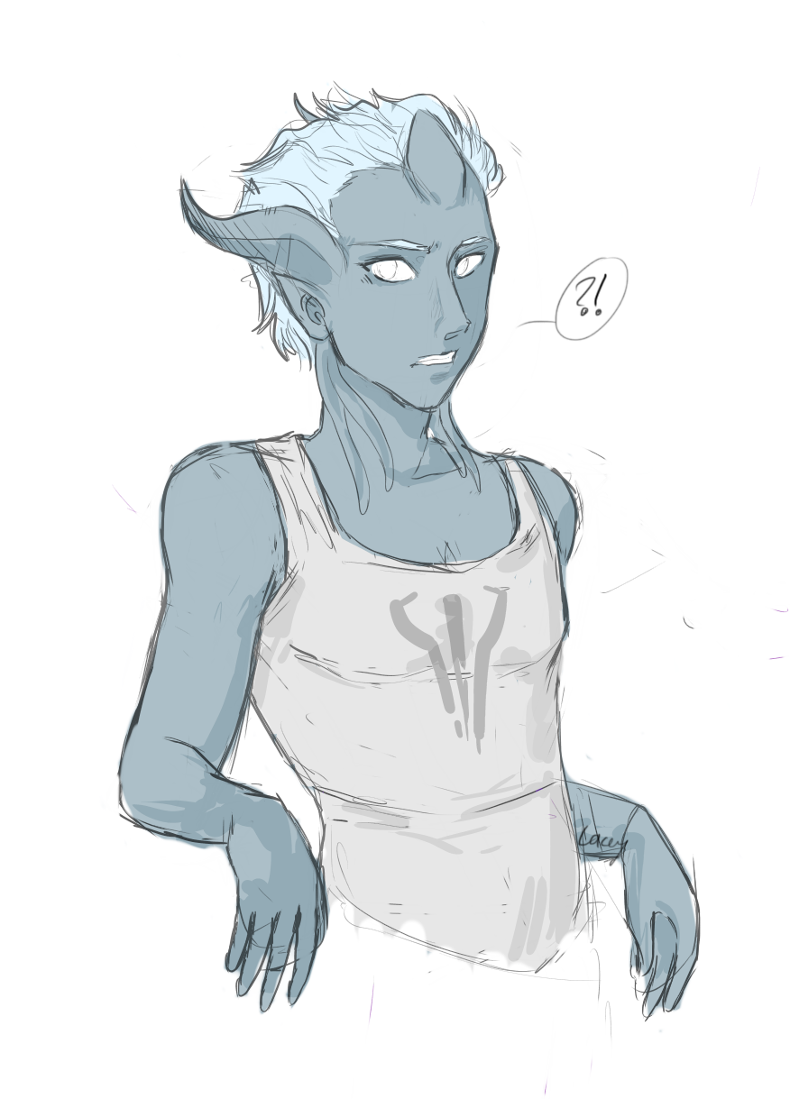 Sketch - draenei dude, again