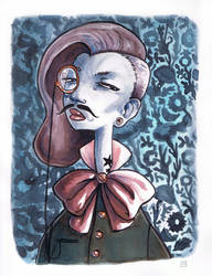 The Mustachioed Woman by boum