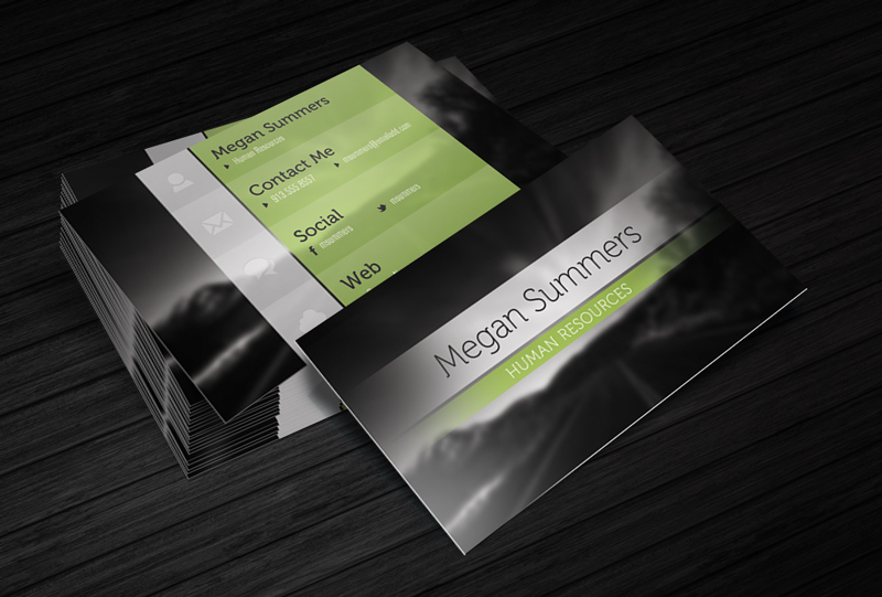 Free Business Card Template - Simple Scene by CursiveQ-Designs