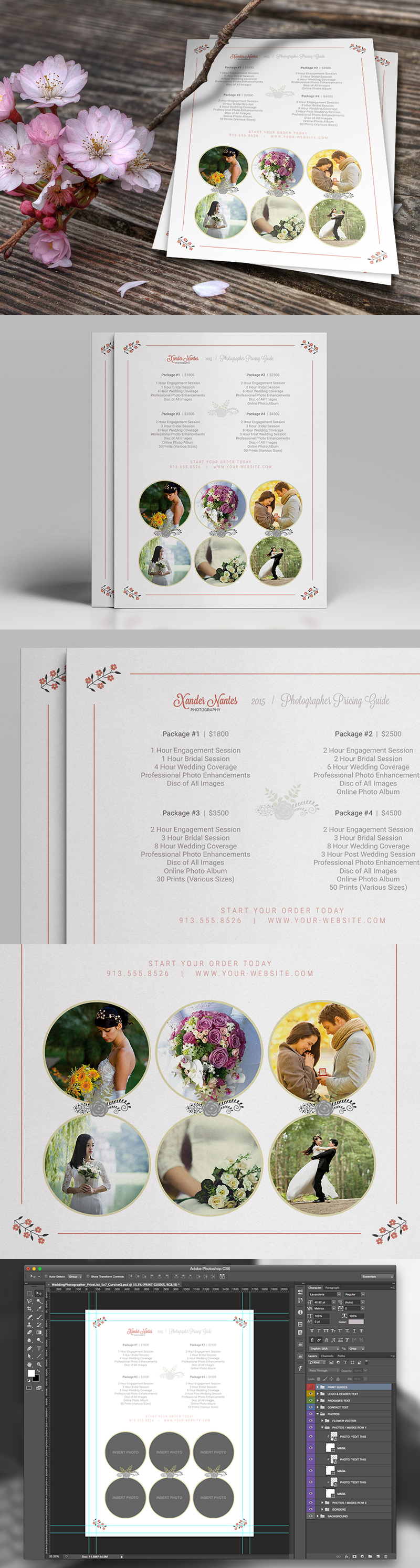 Wedding Photographer Pricing Guide PSD Template