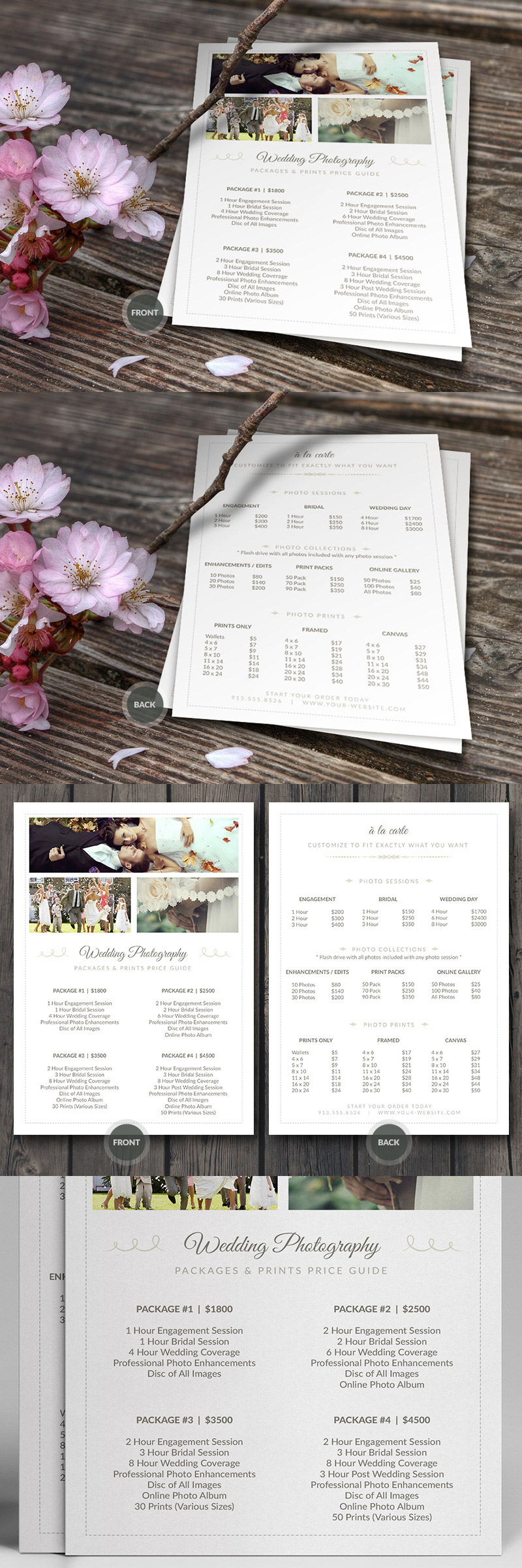 Wedding Photographer Pricing Guide PSD Template v3