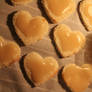 heart bread with coconut jam