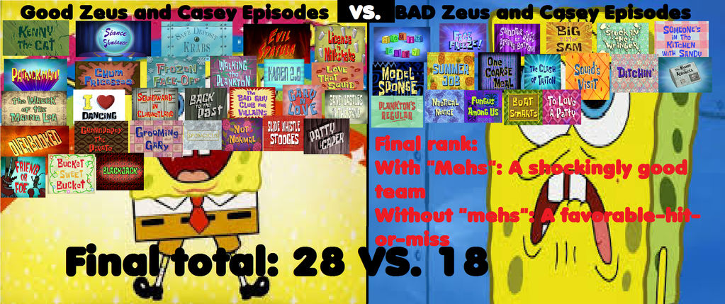 Good VS Bad Zeus AND Casey episodes