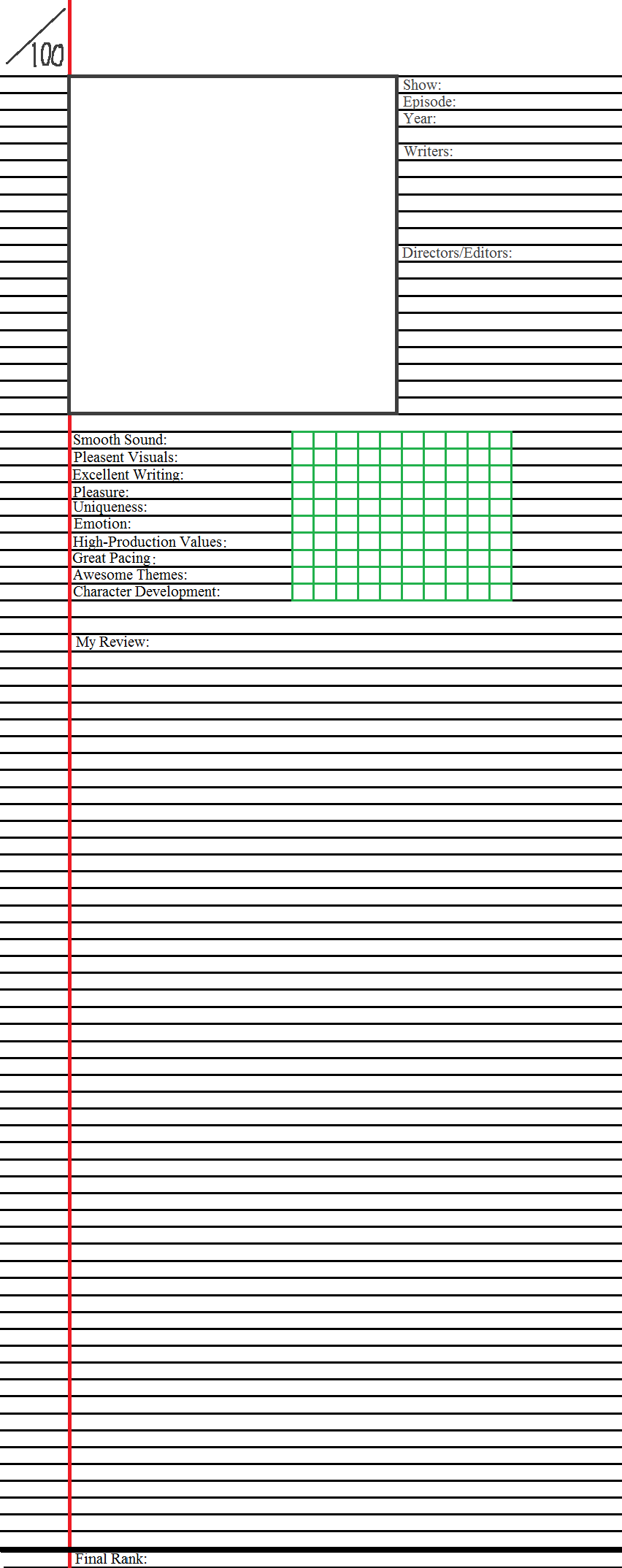 Admirable Animation Blank: By A Former Reviewer