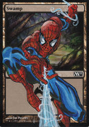 MTG card alteration Spiderman