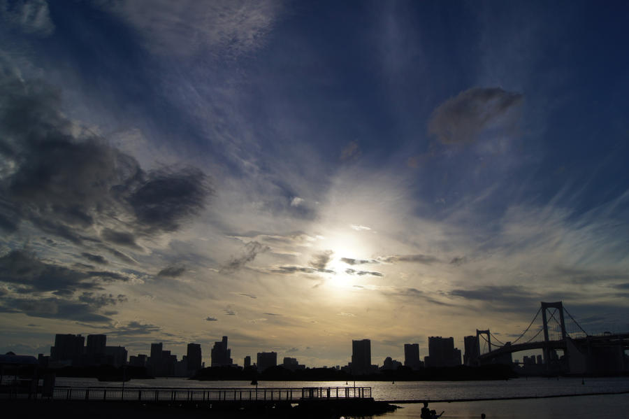 Evening sky over Tokyo