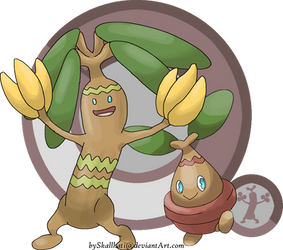 Alolan Bonsly and Sudowoodo