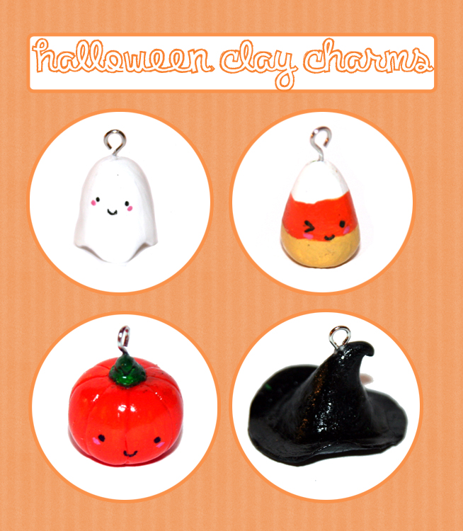 Halloween Clay Charms