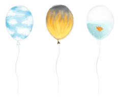 3 nature balloons